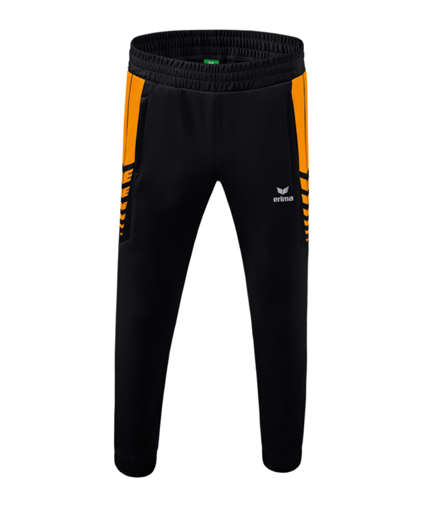 Erima Six Wings Worker Hose Kids Schwarz Orange - schwarz