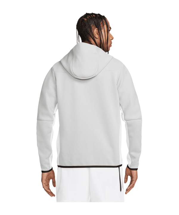 Nike Tech Fleece Kapuzenjacke Grau Weiss F073 - grau
