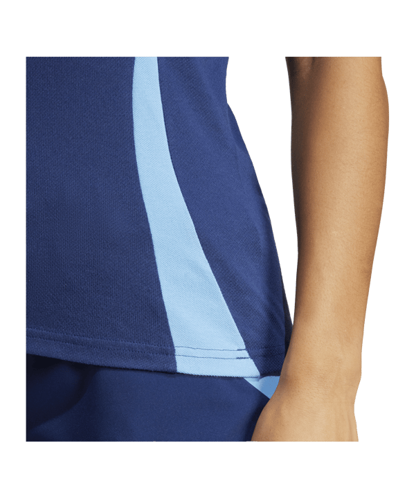 adidas Tiro 24 Competition Poloshirt Damen Blau - blau
