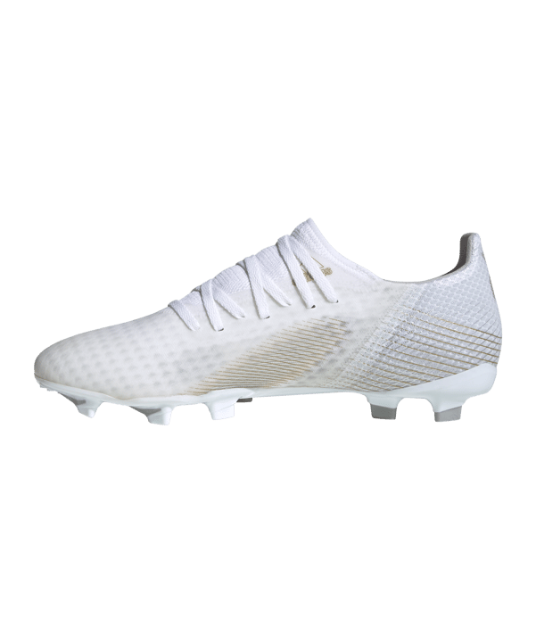 adidas X GHOSTED.3 FG Inflight Weiss Gold Silber - weiss