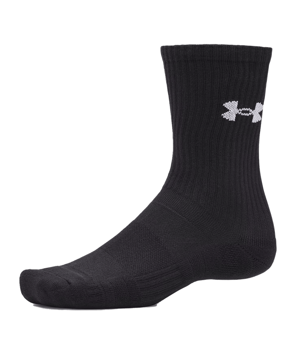 Under Armour Performance Cotton 3p Crw Socken Schwarz F008 - schwarz