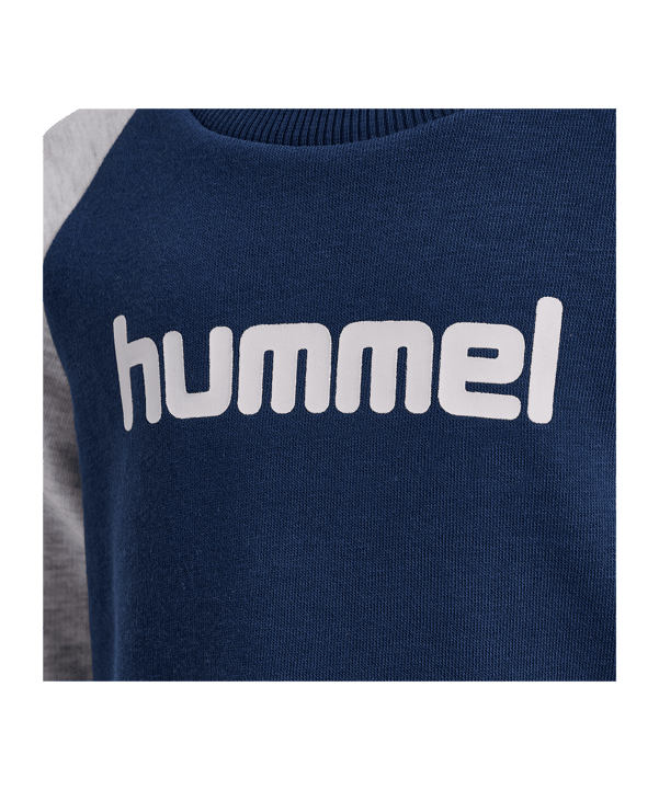 Hummel Mini Reg Base Sweat Set Trainingsanzug Kids Blau F7459 - blau