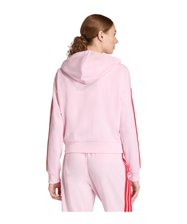 adidas Essentials 3 Stripes Kapuzenjacke Damen Rosa - rosa