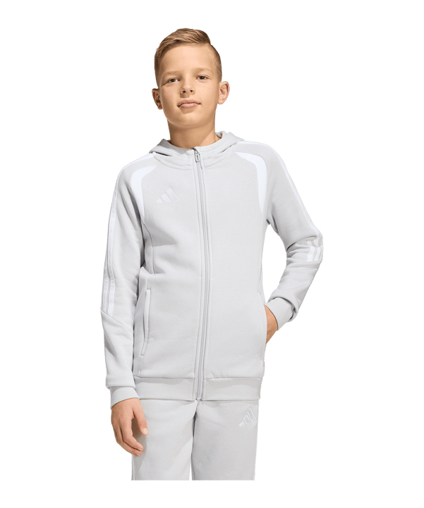 adidas Tiro 26 League Kapuzenjacke Kids Grau - grau