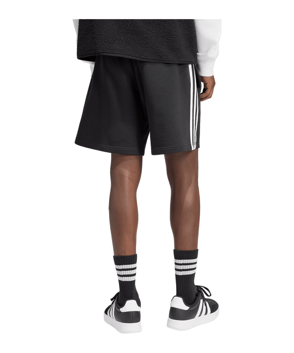 adidas Essentials 3-Stripes French Terry Pantaloncini Nero - nero