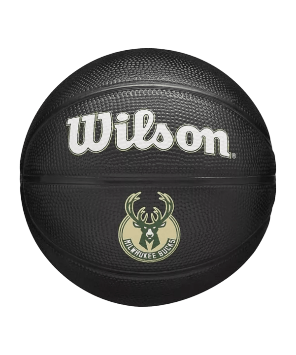 Wilson NBA TEAM TRIBUTE MINI MIL BUCKS Indoorball Schwarz - schwarz