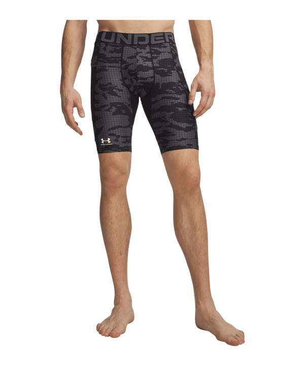 Under Armour HG Printed Lng Short Schwarz F001 - schwarz