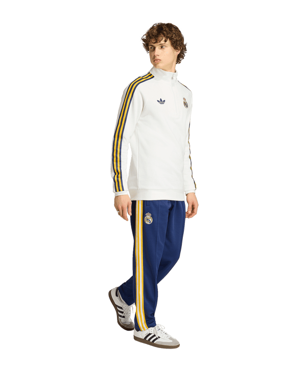 adidas Real Madrid OG Half Zip Top Weiß - weiss