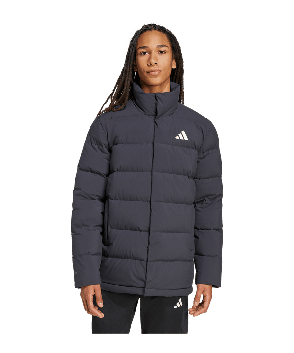 adidas Helionic Mid-Length Down Jacke Schwarz - schwarz