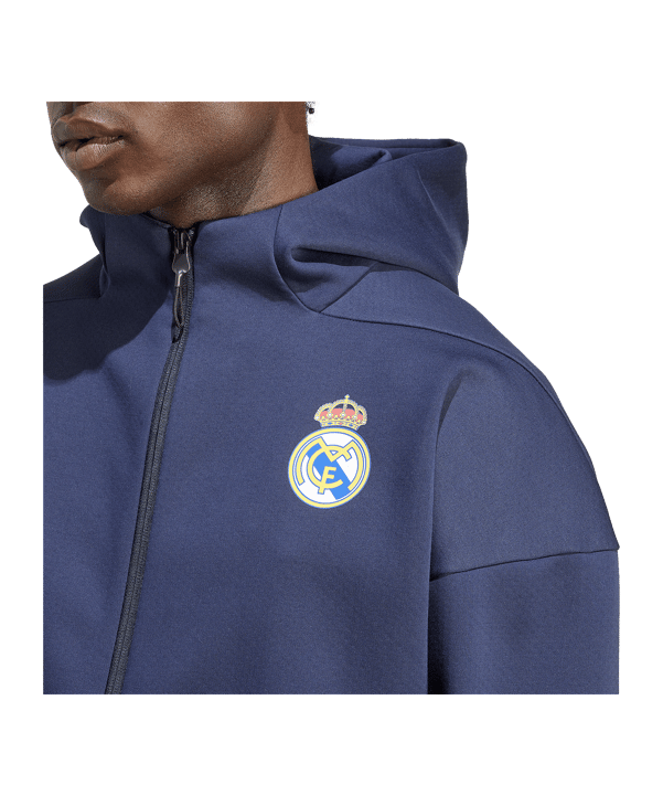 adidas Real Madrid Anthem Jacke Blau - blau