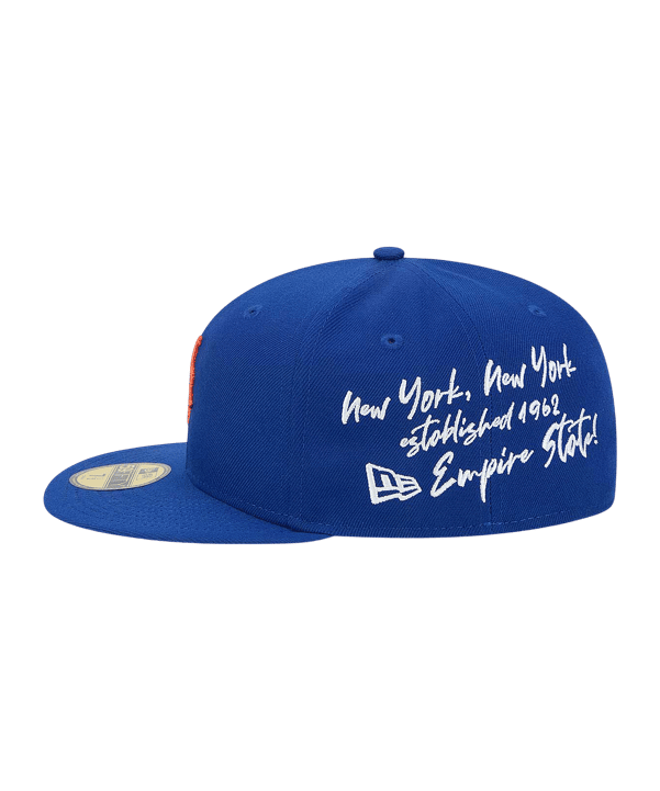 New Era MLB New York Mets Team Verbiage 59Fifty Cap Blau - blau