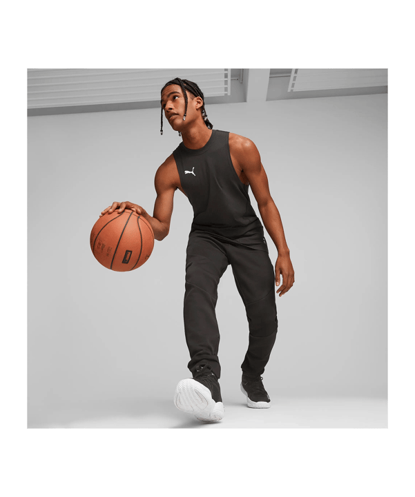 PUMA Hoops Team Dime Jogginghose Schwarz F01 - schwarz