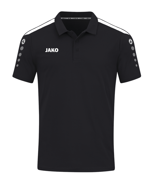 JAKO Power Poloshirt Kids Schwarz Weiss F800 - schwarz