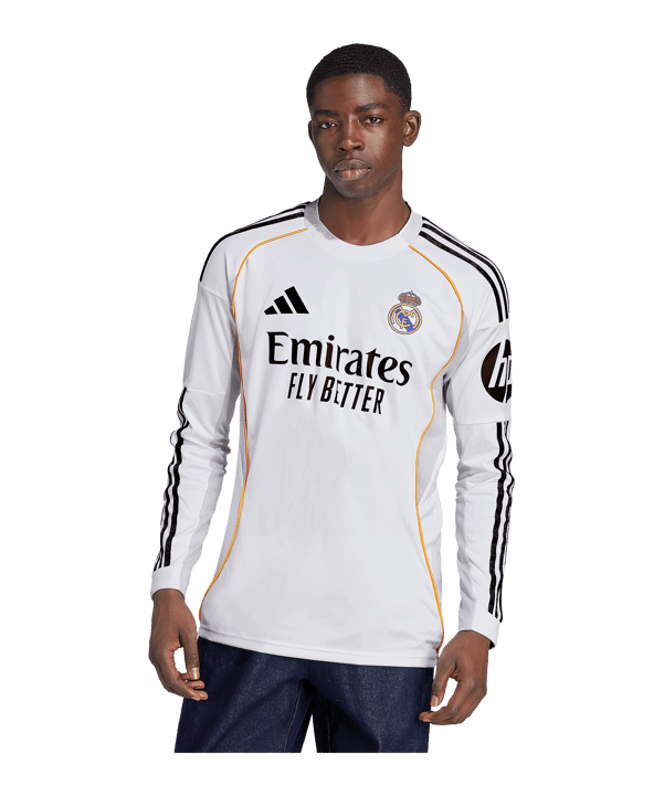 adidas Real Madrid Longsleeve Trikot Home 2025/2026 Weiß - weiss