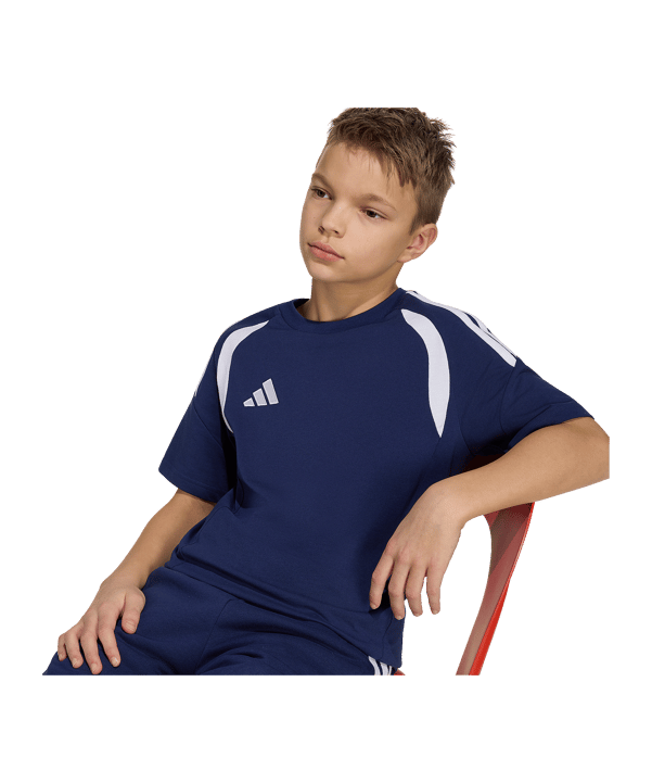 adidas Tiro 26 Trainingsshirt Kids Dunkelblau - weiss