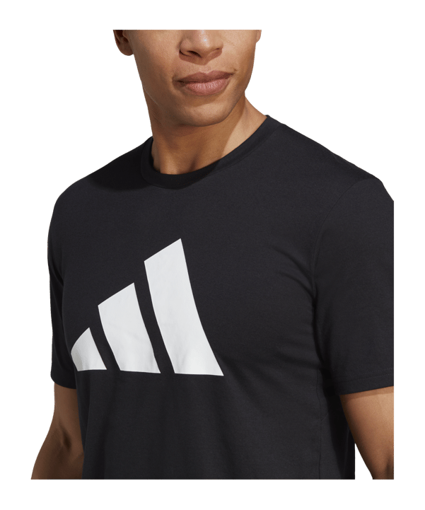 adidas Train Essentials Feelready Logo Training Tee Black - schwarz