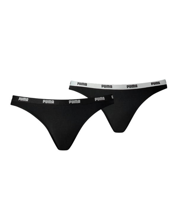 PUMA Iconic Slip 2er Pack Damen Schwarz F200 - schwarz