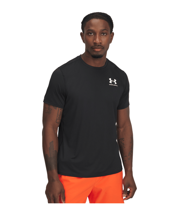 Under Armour Heatgear Fitted T-Shirt Schwarz F001 - schwarz