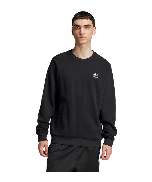 adidas Originals Trefoil Essentials French Terry Sweatshirt Schwarz - schwarz