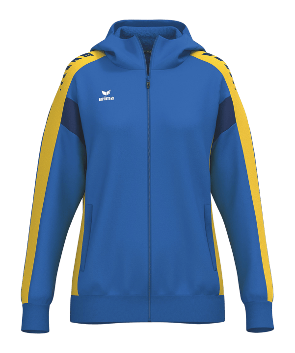 Erima Celebrate 125 Kapuzenjacke Damen Blau Fnewroyalgelb - blau