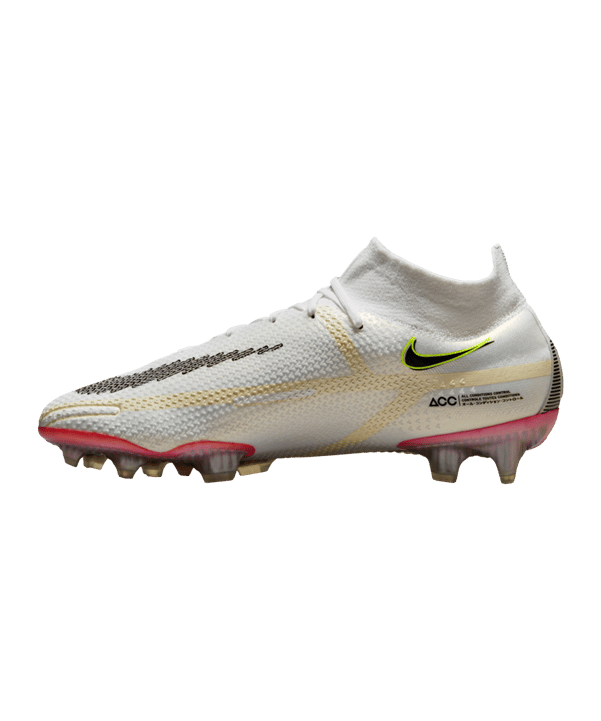 Nike Phantom GT2 Rawdacious Elite DF FG Weiss Schwarz F121 - weiss