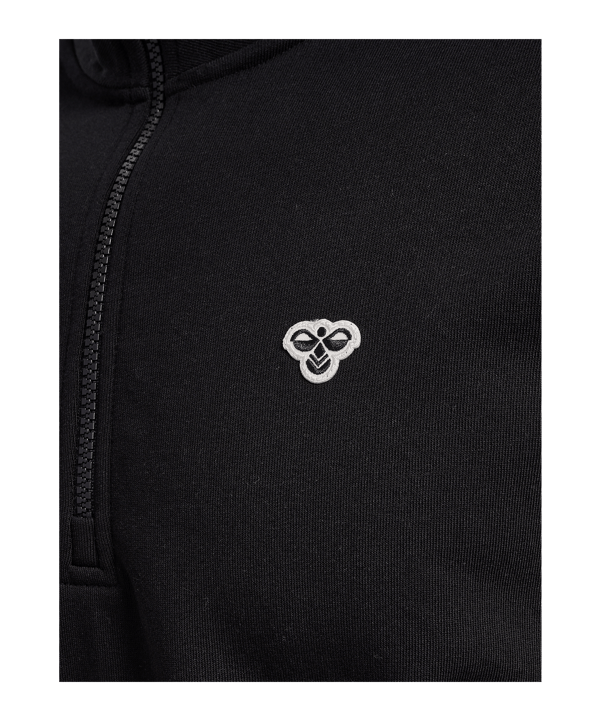 Hummel Loose HalfZip Bee Sweatshirt Schwarz F2001 - schwarz