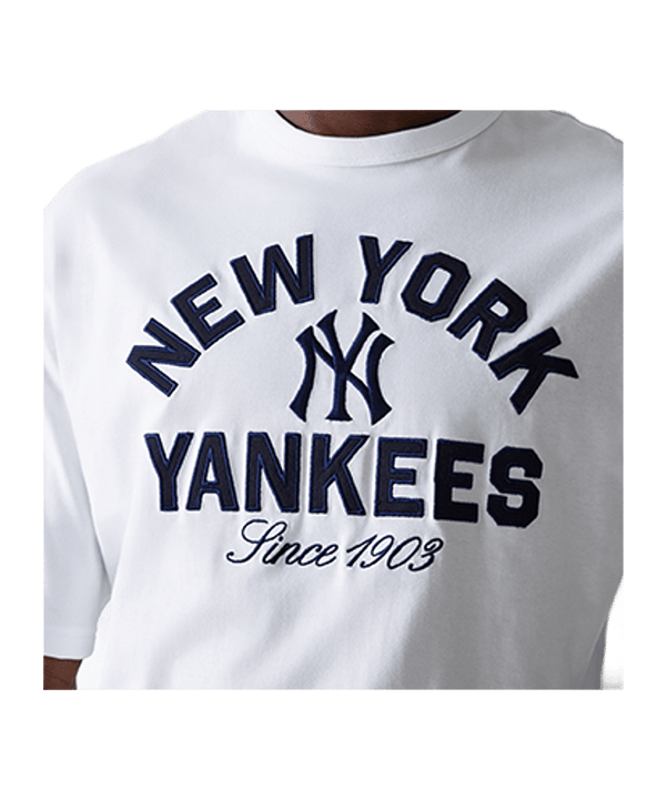 New Era MLB Heritage Oversized New York Yankees T-Shirt Weiß - weiss