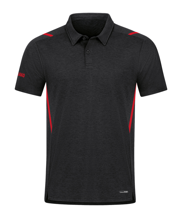 JAKO Challenge Polo Rot F502 - schwarz