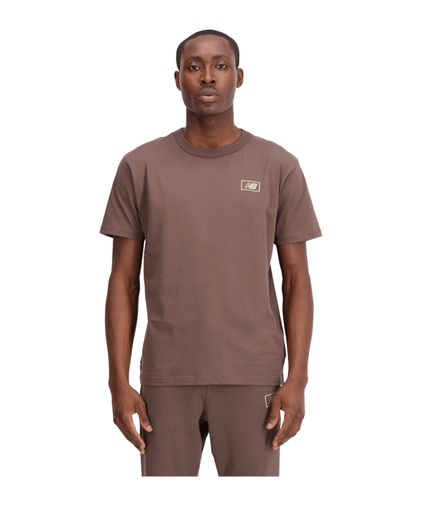 New Balance Essentials Graphic T-Shirt Braun FDUO - braun