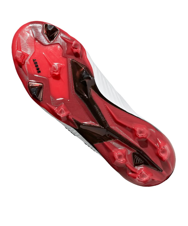 adidas Predator 18+ FG Weiss Rot | Fußballschuh | Nocken | Rasen