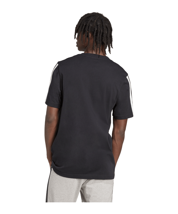 adidas 3 Stripes T-Shirt Schwarz - schwarz
