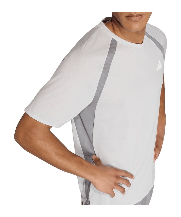 adidas Adizero Archive Running T-shirt Argento - argento