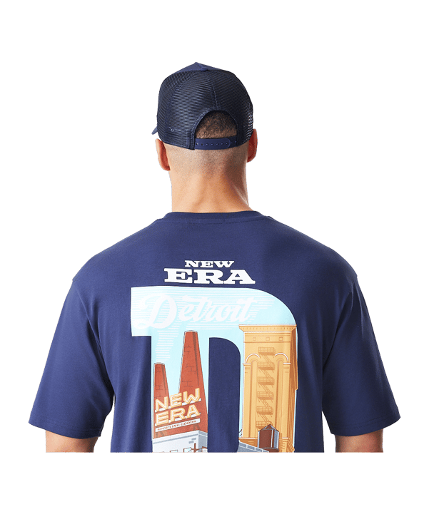 New Era Location Oversized T-Shirt Blau - blau