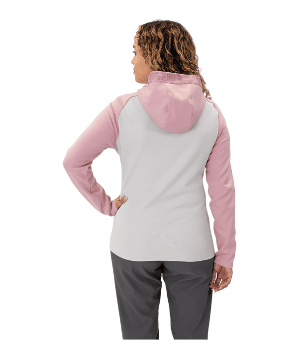 JAKO Icon Kapuzenjacke Damen Grau Pink F851 - rosa