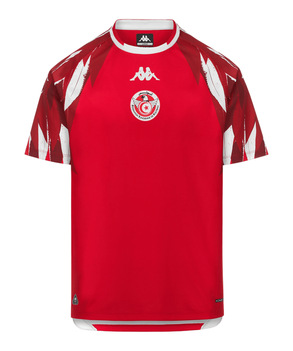 Kappa FTF Tunisia Maglietta Away CM 2026 Rosso - rosso