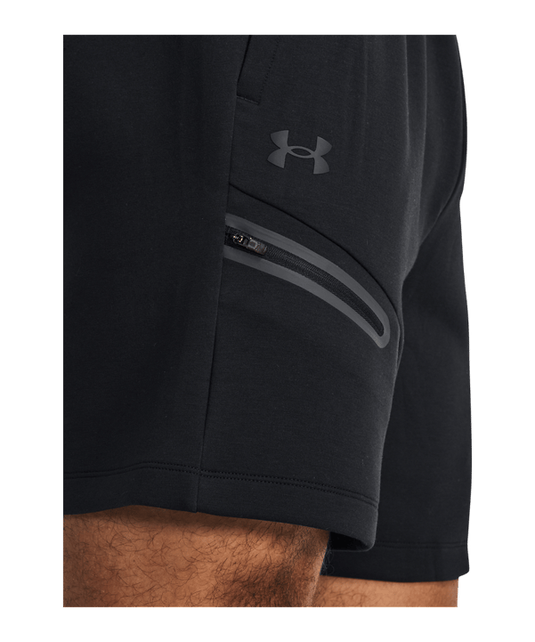 Under Armour Unstoppable Fleece Short Schwarz F001 - schwarz