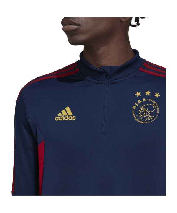 adidas Ajax Amsterdam HalfZip Sweatshirt Blau - blau