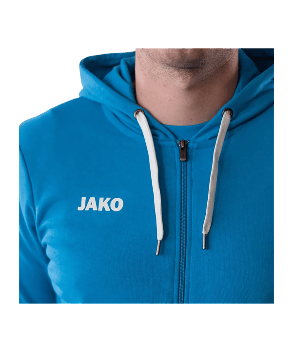 JAKO Base Jas met capuchon Blauw K089 - blauw