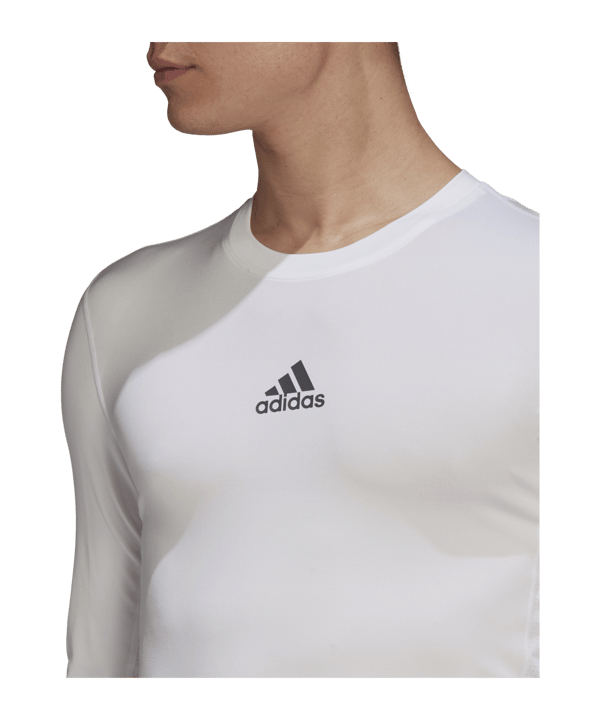 adidas Techfit Shirt langarm Weiss - weiss