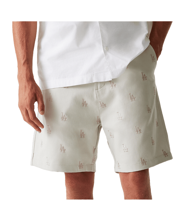 New Era MLB Los Angeles Dodgers MLB Monogram Short Beige - beige