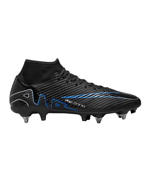 Nike Air Zoom Mercurial Superfly IX Academy SG-Pro AC Shadow Schwarz Silber Blau F040 - schwarz