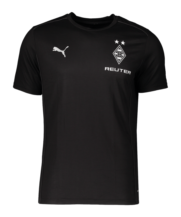 PUMA Borussia Mönchengladbach Casual T-Shirt mit Sponsor Schwarz F13 - schwarz
