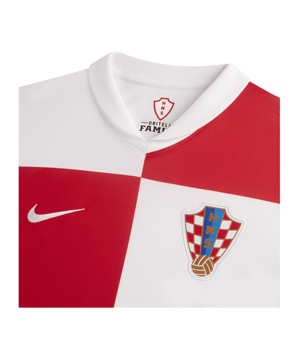 Nike Kroatien Trikot Home EM 2024 Weiss Rot Weiss F100 - weiss