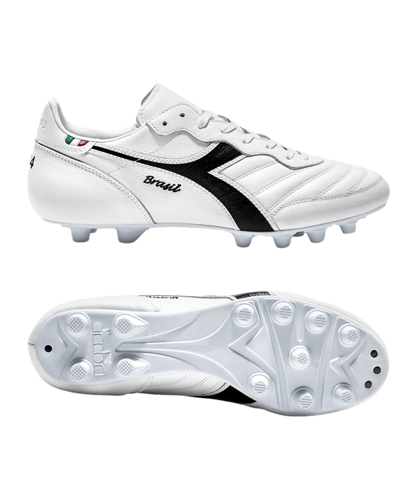 Diadora Brasil Italy OG LT+ MDPU FG Weiss Schwarz FC0351 - schwarz