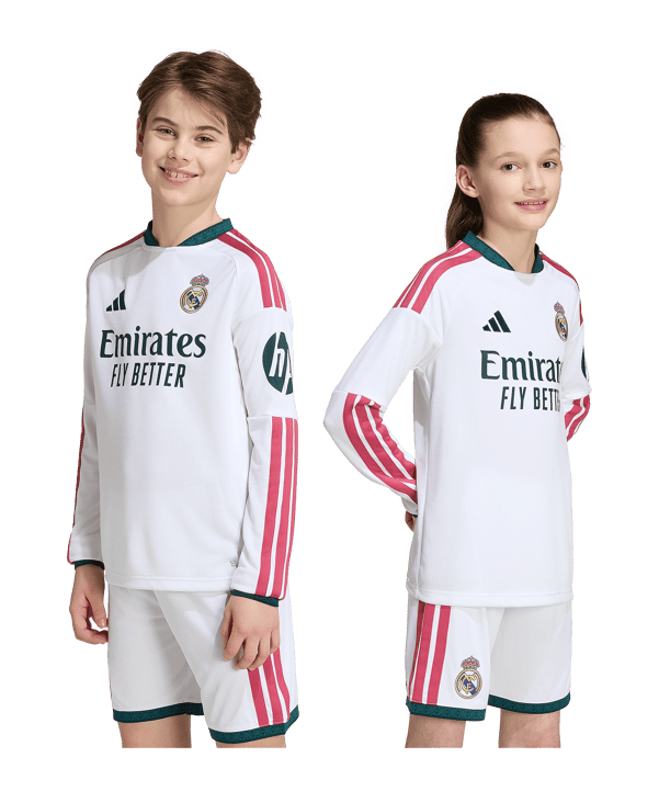 adidas Real Madrid Maglia maniche lunghe Home 2026/2027 Bambini Bianco - bianco