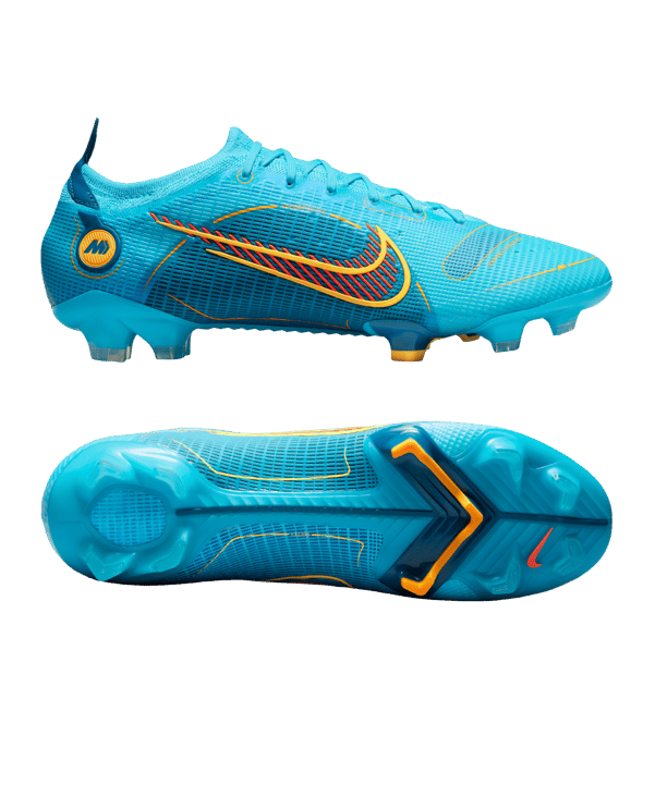 Nike Mercurial Vapor XIV Blueprint Elite FG Blau Orange F484 - blau