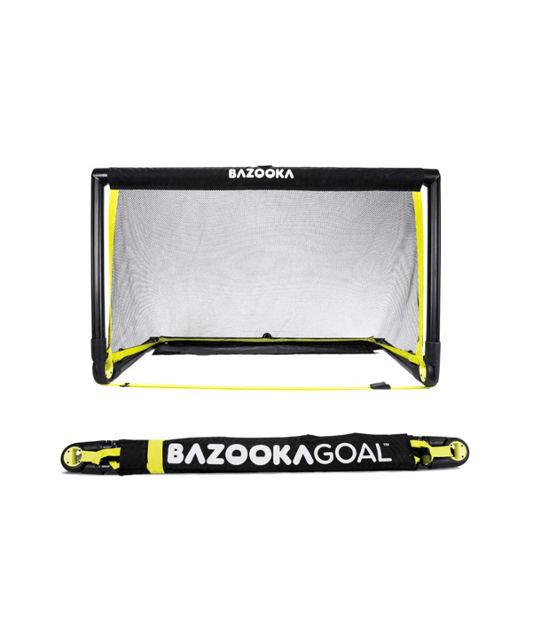 BAZOOKAGOAL Teleskoptor 120x75 cm Schwarz Gelb | Bazooka Tore für Funino Konzept | BG01 - schwarz