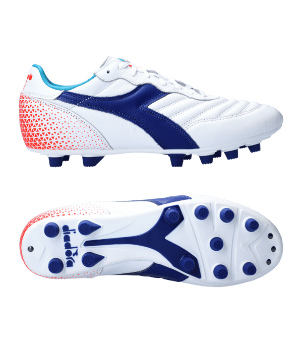 Diadora Brasil GR FG Weiss Blau FC2433 - weiss