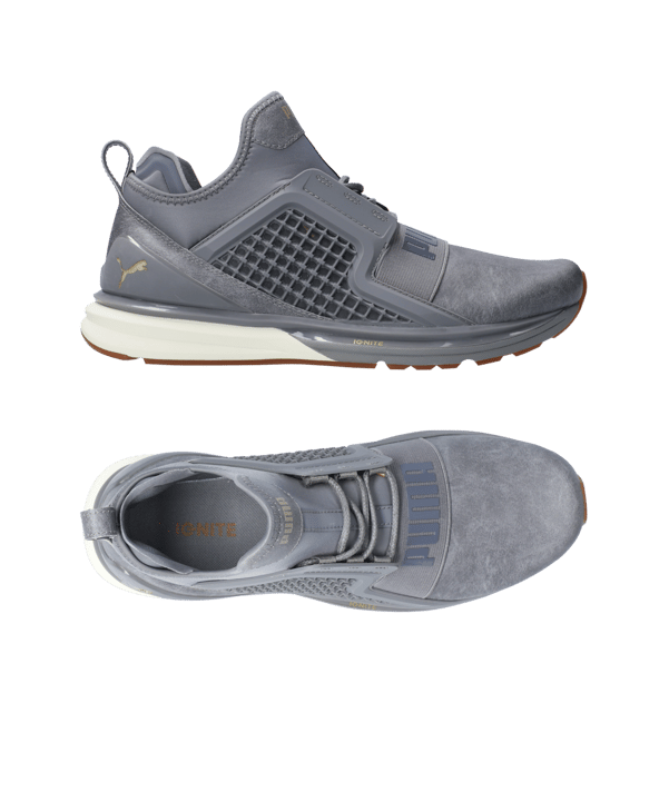 PUMA Ignite Limitless Leder Sneaker Grau F01 - grau
