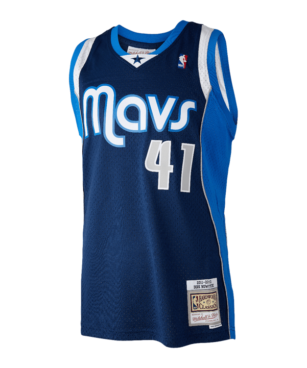 Mitchell and Ness NBA Dallas Mavericks 2011-2012 Dirk Nowitzki Swingman Trikot Blau